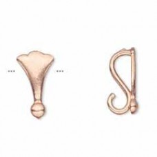 15mm Copper Plated Brass Bail Pendant w/Hidden Hook - Each