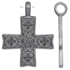 36mm Antique Pewter Celtic Cross Pendant - Each