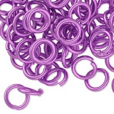 10mm 14ga Aluminium Jumprings - Lt Purple - Pack of 100