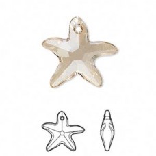 20mm Swarovski 6721 Starfish - Crystal Golden Shadow - Each