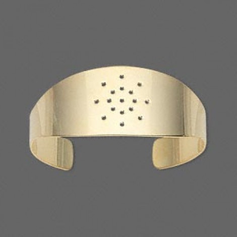 Gold Plated Bracelet Small Cuff Blank w/Holes