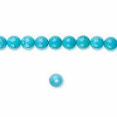 4mm Chalk Turquoise Round Beads - Strand