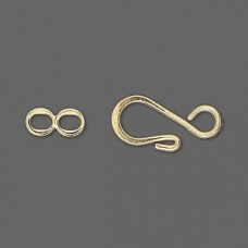 20x10mm Hook & Eye Clasp - Gold Plated