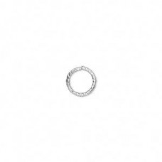 8mm Silver Plated 16ga Twisted Jumprings - Pack of 50