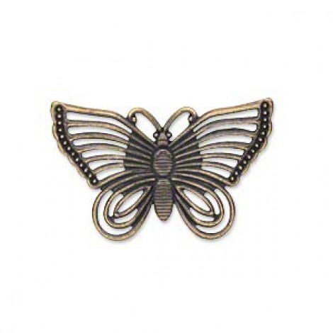 30x18mm Antique Gold Butterfly Component