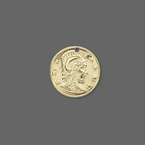 16mm Gold Plated Replica Roman Coin Drop