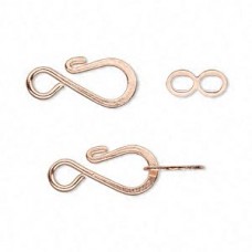 20mm Hook & Eye Clasp - Copper Plated - Pack of 10