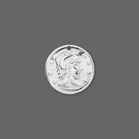16mm Silver Plated Replica Roman Coin Drop