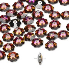 8mm Swarovski 3700 Crystal Marguerite Beads - Volcano