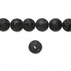8mm Lava Round Beads - Per strand