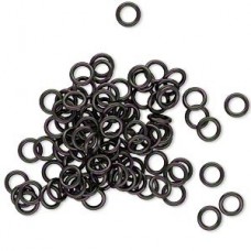 4mm 20ga Aluminium Jumprings - Gunmetal- Pack of 100