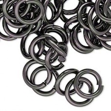 12mm 12ga Aluminium Jumprings - Gunmetal - Pack of 50