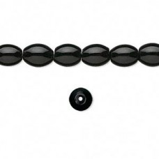 8x6mm Black Onyx Oval Gemstone Beads - Pack of 44 beads