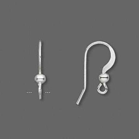 20ga Silver Plated Earwires with Ball + Loop