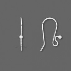 Silver Plated Copper Earwires w/Loop - 20ga - Pack of 2 pair