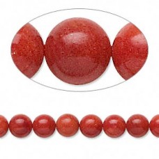 7mm Bamboo Red Coral Round Beads