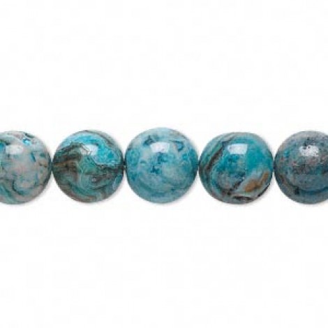 10mm Crazy Lace Agate Round Beads