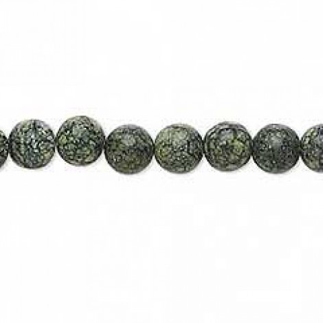 6mm Russian Serpentine Round Gemstone Beads