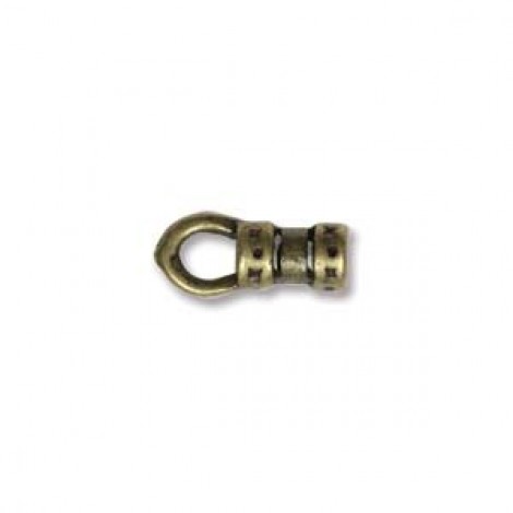 9mm Ant Brass Plated Pewter Cord End-Caps for 1.7mm cord