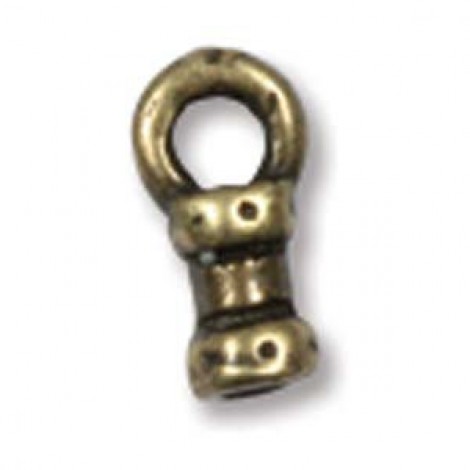 7mm Ant Brass Plated Pewter Cord End-Caps for 1mm cord - Pack of 2 Pair 7mm Ant Brass Plated Pewter Cord End-Caps for 1mm cord - Pack of 2 Pair