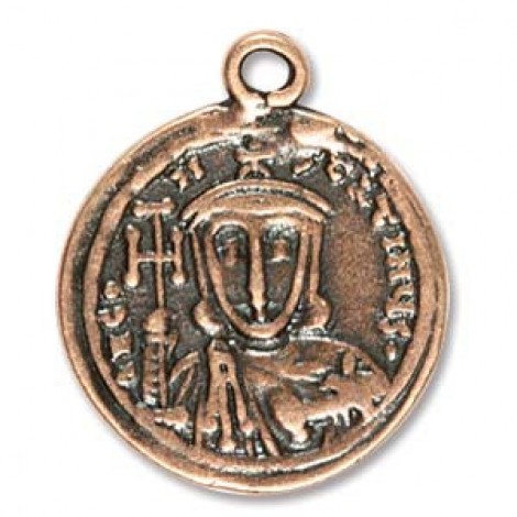 24mm Antique Copper Roman Coin Pendant