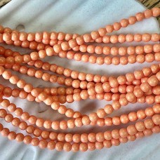 4mm Czech Round Druk Beads - Pacifica - Tangerine - Pack of 50