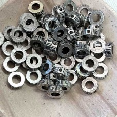 9mm Tibetan Pandora Style Lead-free - 5mm Large Hole Beads - Pack of 10