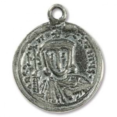 24mm Antique Silver Roman Coin Pendant