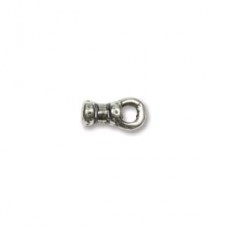 7mm Ant Silver Plated Pewter Cord End-Caps for 1mm cord - Pack of 2 Pair