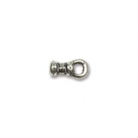 7mm Ant Silver Plated Pewter Cord End-Caps for 1mm cord