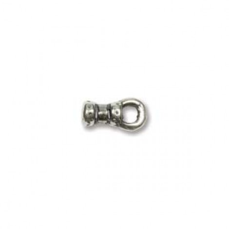 7mm Ant Silver Plated Pewter Cord JBB End-Caps for 1mm cord - Pack of 2 Pair