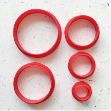 Set of 5 - Circle Polymer Clay Cutters