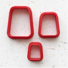 Set of 3 - Irregular Rectangle - Polymer Clay Cutters 