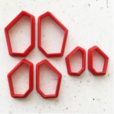Set of 6 - Mirrored Geometric Polymer Clay Cutters