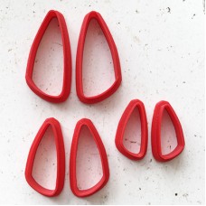 Set of 6 Mirrored Oblong Clay Cutters 