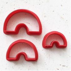 Set of 3 - Rainbow Style 1 - Polymer Clay Cutters 