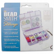Beadsmith Blue Mini Travel Box - 12x11cm