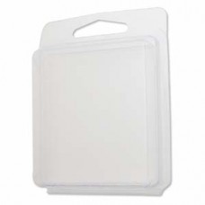 3x3" Clear Plastic Clamshell Boxes - Pack of 50