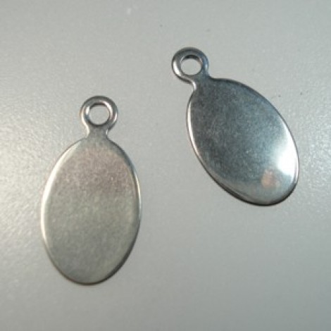 20x10mm Stainless Steel Blank Oval Drops