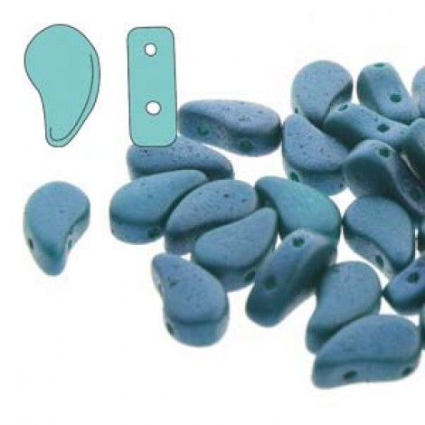 5x8mm Czech Paisley Duo 2-Hole Beads - Tropical Rainforest - 22gm 5x8mm Czech Paisley Duo 2-Hole Beads - Tropical Rainforest - 22gm