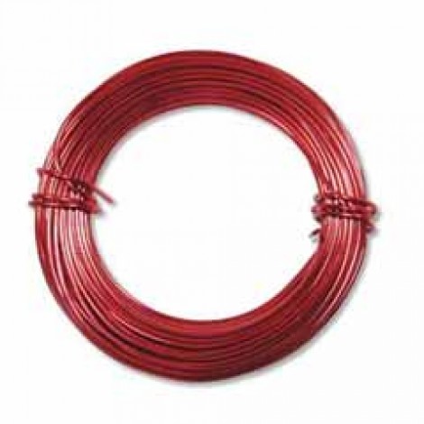 18ga (1mm) Anodized Aluminium Wire - Red - 39ft