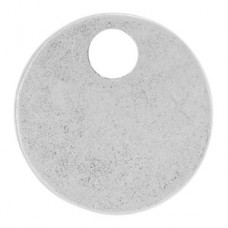 12mm Nunn Design Mini Circle Tag - Antique Silver Plated - Pack of 4