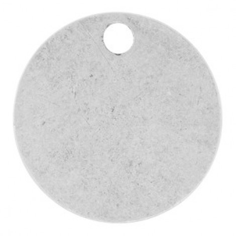 21mm Nunn Design Small Circle Tag - Ant Silver