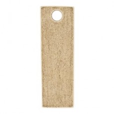 29x9.5mm Nunn Small Rectangle Tag - Antique 22Kt Gold Plated - Pack of 2