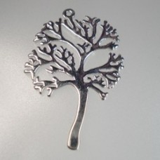 48x33mm Platinum Silver Plated Tree Pendant