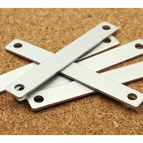 54x7mm Aluminium Stamping Connector Blank - Pack of 2