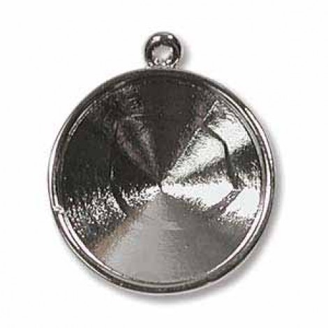 16mm 1-Loop Rivoli 1122 Pendant Bezel - Silver - Per Pair 16mm 1-Loop Rivoli 1122 Pendant Bezel - Silver - Per Pair