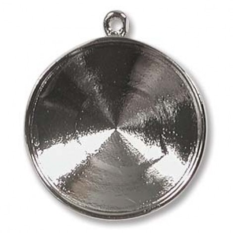 18mm 1-Loop Rivoli 1122 Pendant Bezel - Silver - Per Pair 18mm 1-Loop Rivoli 1122 Pendant Bezel - Silver - Per Pair