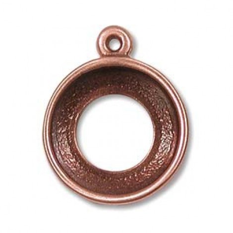 14mm Cosmic Ring Pendant Bezel - Copper Plated