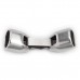 46x13mm (10x7mm ID) Fold-Over Fine Silver Plated Clasp for 10x7mm Licorice Leather - Each